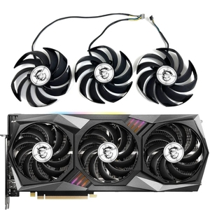 PLD09210B12HH 90MM 4PIN GPU FAN, pour MSI <span class=keywords><strong>RTX</strong></span> 3060, 3060TI, 3070, <span class=keywords><strong>3070TI</strong></span>, 3080, 3080TI, 3090 Gaming X <span class=keywords><strong>Trio</strong></span> carte graphique refroidissement - Product Image 1