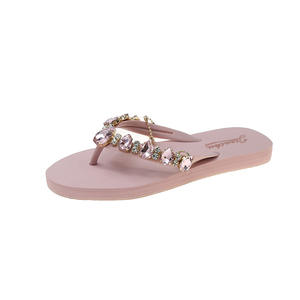 Sandalias de Verano para Mujer, Estilo Nuevo, Antideslizantes, con Cadena, de Punta Abierta, para Vacaciones en la Playa, Sandalias Planas - Product Image 1