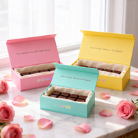 Caja de Regalo de Papel Rígido de Lujo, Ecológica, Aséptica, Hecha a Mano, con Cierre Magnético, para Alimentos, Sushi, Chocolate, Galletas, con Logotipo Personalizado