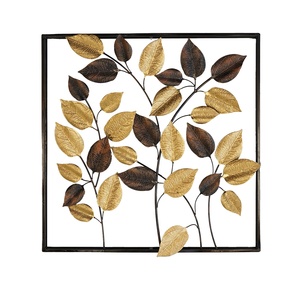 <span class=keywords><strong>Décoration</strong></span> intérieure de luxe Feuille métallique dorée <span class=keywords><strong>et</strong></span> noire Art mural <span class=keywords><strong>Décoration</strong></span> murale <span class=keywords><strong>Maison</strong></span> Hôtel <span class=keywords><strong>Décoration</strong></span> murale en métal - Product Image 5