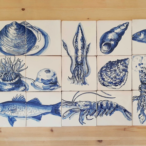 Nhà Máy Tùy Chỉnh Bồ Đào Nha Gạch <span class=keywords><strong>Handpainted</strong></span> Biển Trang Trí Gạch Bảng Điều Chỉnh Cho Bãi Biển Nhà Tường Nhà Bếp Phòng Tắm Trang Trí Nội Thất - Product Image 3