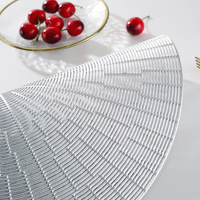 Sets de table ronds en PVC antidérapants et résistants à la chaleur, de haute qualité, anti-graisse, TUOTU, diamètre 380 mm, écologiques pour restaurants et hôtels