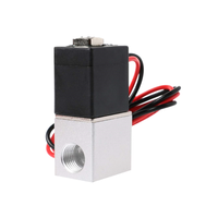 Vanne solénoïde électrique pneumatique en aluminium 1/4'' 12V CC 2 voies 2V025-08 normalement fermée à réponse rapide pour air, gaz, eau