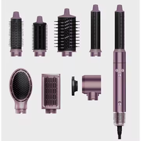 Brosse coiffante multifonction 9-en-1 avec logo personnalisé, lisseur et fer à boucler, brosse chauffante pour cheveux