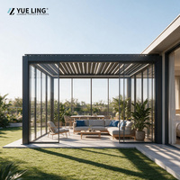 Toit à persiennes en aluminium sur mesure OEM B2B pour les constructeurs et les entrepreneurs, pergola de cour résistante aux intempéries, pergola d'ombrage