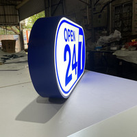 Panneau de Logo UV extérieur boîte à lumière ronde pour publicité extérieure panneau de boîte à lumière pour publicité extérieure