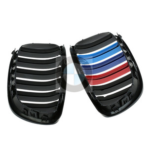 Bmw E92 M Style Grille Matte Black Double Line 2006-2009 Front Bumper <b>ABS</b> Plastic - Product Image 4