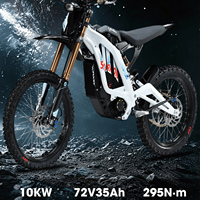 Nouveau Vélo de Montagne Électrique Sans Balais Sur Ron 10000W, Moto Tout-Terrain, Light Bee X 72v 35AH, Vitesse Maximale >80km/h