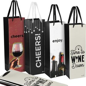 Bolsas de Vino de Lujo Personalizadas con Asas Troqueladas, Cartulina Reciclable de Alta Calidad, Impresión a Todo Color para Bodegas y Hoteles - Product Image 5