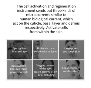 Appareil de soin du visage et des yeux à microcourant 6 en 1, activation cellulaire, anti-âge, élimination des poches sous les yeux, des cernes, des ridules, appareil de beauté - Product Image 2