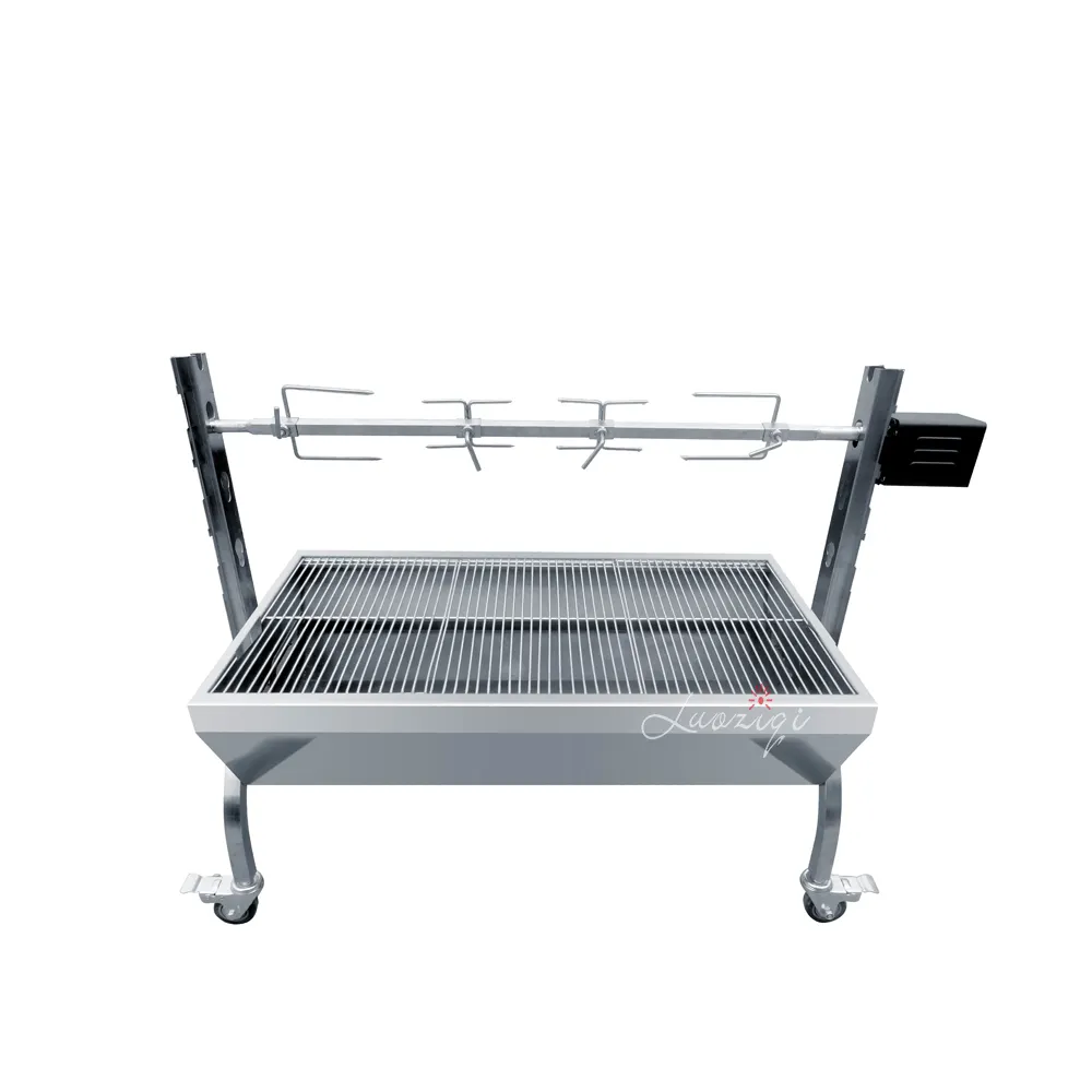 Fabriek Bbq Commerciële Grill Dik Beschermnet Buiten Bbq Gemakkelijk Te Verplaatsen Houtskool Buiten Draaibare Grill