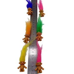 Mini figurines de poupées <span class=keywords><strong>troll</strong></span> vintage, jouets amusants pour enfants, 3 cm, couleur unie, figurines de famille, jouets poupées moches - Product Image 4