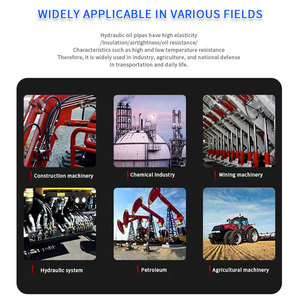 Tubo Flessibile Idraulico Industriale ad Alta Pressione 3/8" 3/4" Ingrosso Tubo Idraulico Intrecciato in Acciaio R1 R2 EN853 1SN - Product Image 6