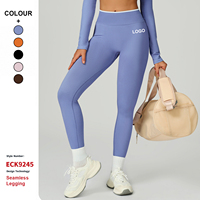 Pantalons de yoga sans couture personnalisés, taille haute, coupe ajustée, séchage rapide, leggings de sport serrés, course à pied, gym, fitness, yoga