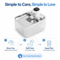Fontaine à eau pour animaux de compagnie, distributeur automatique en acier inoxydable à circulation continue avec filtre, 3 modes pour chats et chiens, utilisation en intérieur