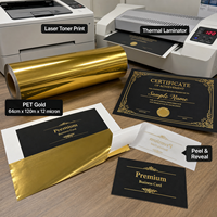 Rouleau de feuille de cuivre pour imprimante laser, pour machine de laminage à froid, cartes de vœux, invitations, logos