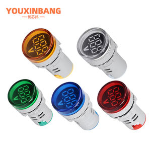 DIY Mini Voltímetro Digital Redondo AC 60-500V Volt Voltage Tester Meter Monitor Indicador LED de Potencia Lámpara Piloto Pantalla de Luz - Product Image 6