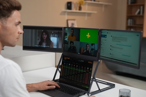 Triple screen <strong>monitor</strong> 15.6" Laptop Screen Extender Display with IPS LED 1080P FHD QUADCREATE TRICREATE OEM CUSTOMIZATION TYPE C - Product Image 2