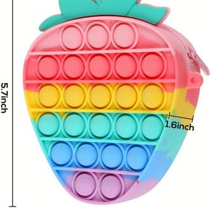 Venta caliente Fidget Bag, Bubble Push Toys Bolsa de billetera de silicona para regalos Monedero Fidget Juguetes sensoriales - Product Image 2