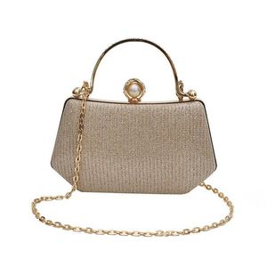 ハート型クラッチラインストーンイブニングバッグ レディース プロム ゴールドクリスタルハンドバッグ - Product Image 4