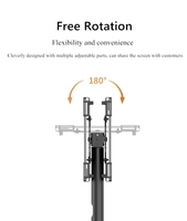 Support de bureau universel antivol en métal, rotation à 90°, inclinaison à 180°, compatible VESA 75/100 mm pour tablettes PC, kiosques de commande POS