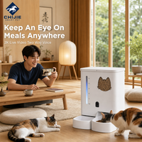 Station d'alimentation automatique intelligente 2-en-1 avec distributeur d'eau, réservoirs de 5L/4L, caméra 2K, application Wi-Fi, alimentation par batterie pour chats et petits chiens