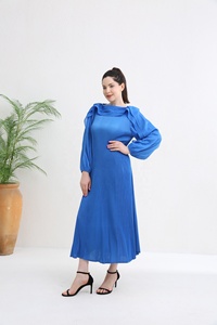 Miyake femmes à manches longues Style Boho <span class=keywords><strong>robe</strong></span> élégante modeste Maxi plissé tenue décontractée pour le bal d'été grande taille pour les femmes musulmanes - Product Image 2