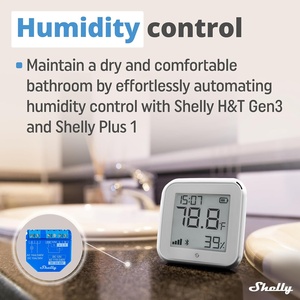 Shelly H & T <span class=keywords><strong>Bluetooth</strong></span> beyaz Wi-Fi için <span class=keywords><strong>Bluetooth</strong></span> akıllı sıcaklık nem sensörü uzaktan App kontrolü akıllı sahneler pil <span class=keywords><strong>Android</strong></span> - Product Image 3