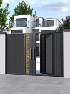 <span class=keywords><strong>Porte</strong></span> de cour intérieure moderne en alliage d'aluminium, type <span class=keywords><strong>porte</strong></span> en verre pour maison rurale auto-construite, étanche, garantie 3 ans, ouverture latérale - Product Image 4