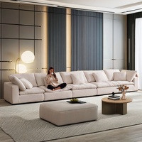 Canapé d'angle d'intérieur au design italien Meubles de maison Canapé à couverture amovible Meubles modulaires confortables Canapé nuage