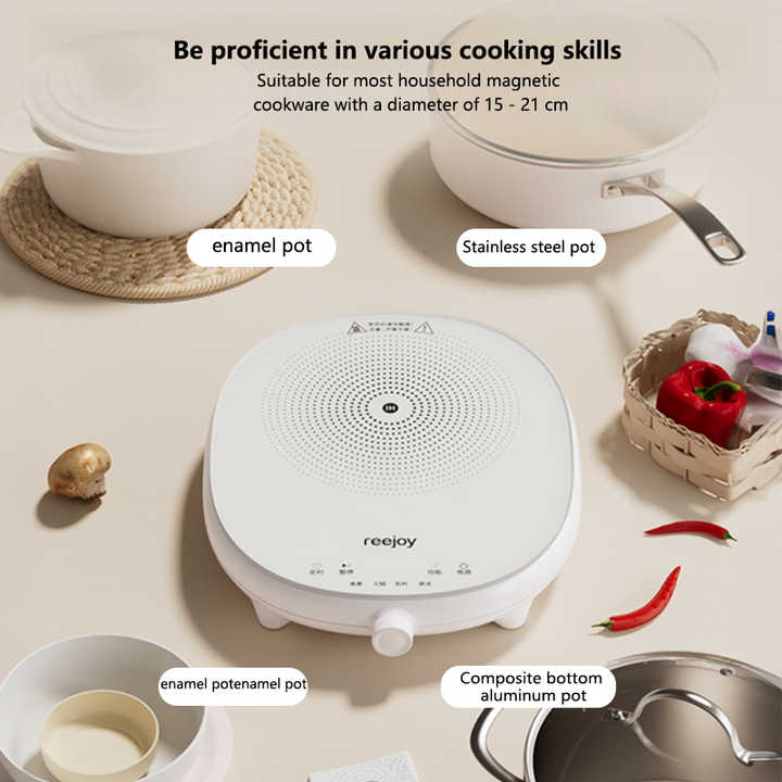 1800W Cute Shape Induction Cooker Single Desktop Burner Easy Carry ...