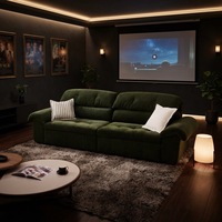 Canapé-lit escamotable vert menthe style nordique simple avec rangement, meuble de salon avec coussins et dossier