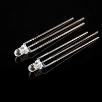 JuHong Bicolore Tri-Wavelength 3mm F3 LED Lampe 365nm 395nm 850nm 940nm IR Émetteur Récepteur Ovale Dip LED IR Émetteur Récepteur