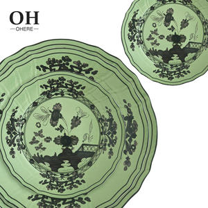 بيع بالجملة من المصنع ريتشارد رودودندرون أخضر فاتح مصنوع يدويًا من العظام الصينية لتأجير الزفاف - Product Image 6