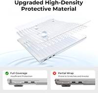 Funda Rígida Transparente para MacBook Air de 13-14 Pulgadas, Modelos M5 2022-2026, M4, M3, M2, A3449, A3240, A3113, A2681