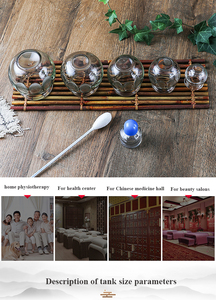 Kit de ventouses professionnel de qualité spa avec tailles graduées et pompe à vide, kit complet de ventouses de style Hijama avec des ventouses en verre - Product Image 2