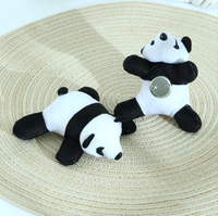 Broche en coton panda mignonne, porte-clés suspendu, pendentif pour le cou, petite poupée pour enfants, vente en gros, promotion, décoration de sac cadeau