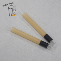Papier à rouler non blanchi pour cigarettes, tube en papier à rouler avec embout en verre transparent, logo personnalisé, papier à rouler blanchi pour cigarettes