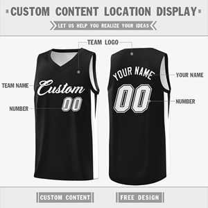 Camiseta de Baloncesto Clásica Personalizada en Blanco y Negro - Product Image 2