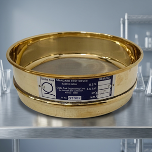 ตะแกรงทดสอบดินและวัสดุผสมแบบไร้รอยต่อ โครงทองเหลือง พร้อมตาข่ายสแตนเลส - Product Image 1