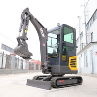 Mini-excavatrice agricole haute performance de 1 tonne, 2 tonnes, 3,5 tonnes avec moteur Kubota EPA, petite machine de terrassement, excavatrices compactes sur chenilles