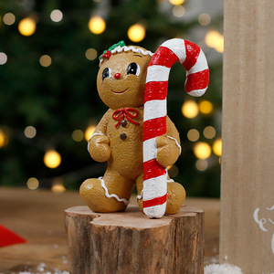 New Year Resin <b>Hanging</b> Ornaments Gingerbread Man Candy Canes Tree <b>Star</b>-High Quality Home Holiday Christmas Decorations in Bags - Product Image 3