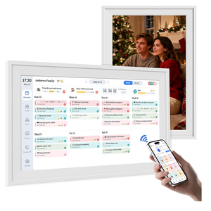 Reloj Electrónico con <span class=keywords><strong>Calendario</strong></span>, Pantalla Táctil Inteligente Interactiva, <span class=keywords><strong>Calendario</strong></span> Digital, Planificador de Pared de 15.6 Pulgadas para Horarios Familiares - Product Image 1