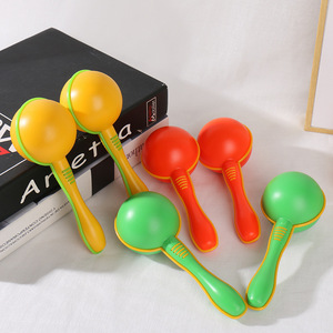 Wholesale Orff Percussion <b>Instrument</b> Colorful Plastic Maracas Children Rhythm <b>Musical</b> <b>Instrument</b> Rattle Rock Maracas Toy - Product Image 3