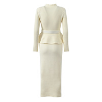 Nouvelle Robe de Fête 2026, Mode, Col en Strass, Tissu de Pull, Robe Longue Femme Sirène Française Élégante, Robe en Tricot Femme à Queue de Poisson