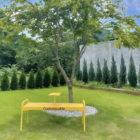 Banc d'extérieur moderne et personnalisable de style coréen, pour parc, salon de thé, café, salle de sport, tabouret de repos, chaise en fer pour centre commercial