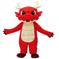 Costume de Mascotte Dragon Chinois Gonflable, Tenue de Dessin Animé Animal du Zodiaque pour Publicité, Défilé, Spectacle Scénique, Déguisement de Fête