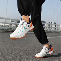 Chaussures de sport professionnelles pour enfants, boucle magique, antidérapantes, respirantes, en maille confortable, chaussures de badminton d'été et d'automne, semelle rigide