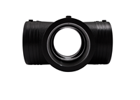 Raccords par électrofusion Noir PN16 PE100/80 	 Croisement DN160 160mm 	     Raccords de tuyauterie en plastique HDPE pour système de plomberie