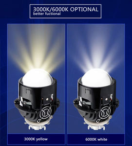 Super Bright 55w <span class=keywords><strong>2</strong></span>.5 pollici Bi-LED lente del proiettore faro installazione Non distruttiva rimontato lampadina nascosta alogena originale - Product Image 4